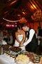 Cutting the wedding cake